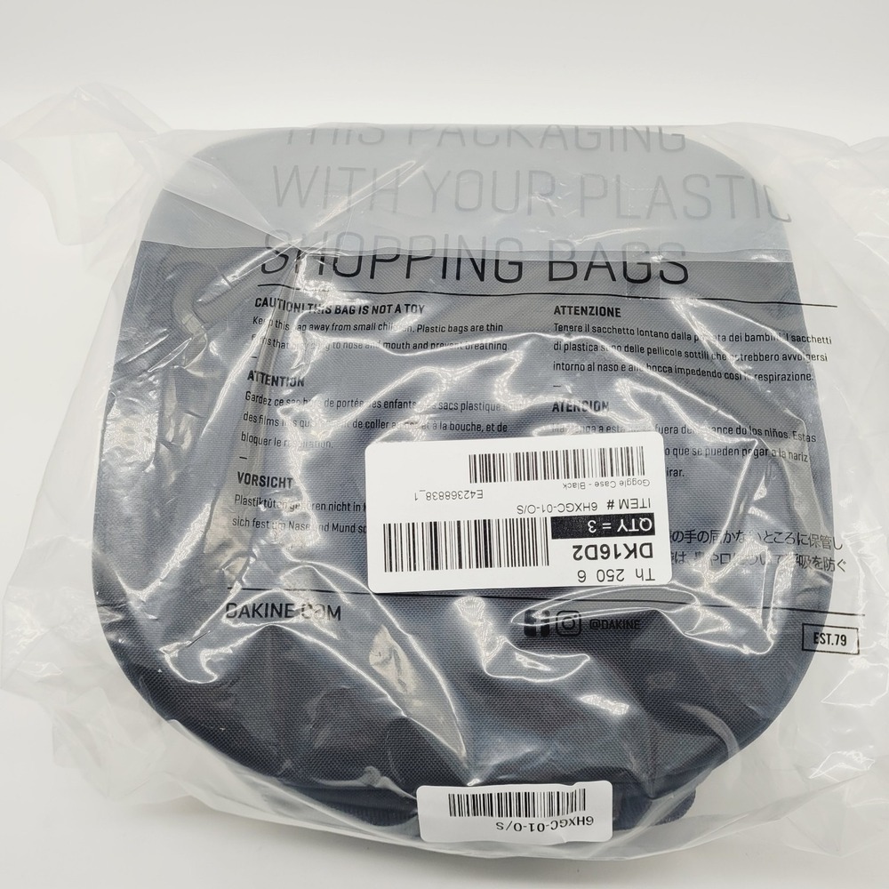 Dakine Goggle Case Stores 2 Extra Pairs Goggles 2 Extra Lenses 360° Foam Padding - Picture 4 of 5